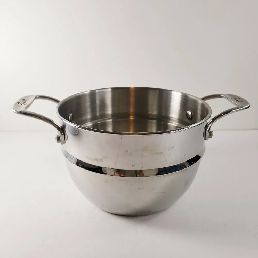 Emeril Lagassee Basket Steamer Colander Handles Stainless Steel Cookware